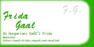 frida gaal business card
